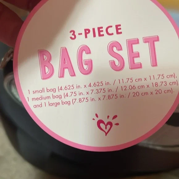 Sequin Smiley Face Bag from Justice 3 piece set NWT holographic - Picture 3 of 10